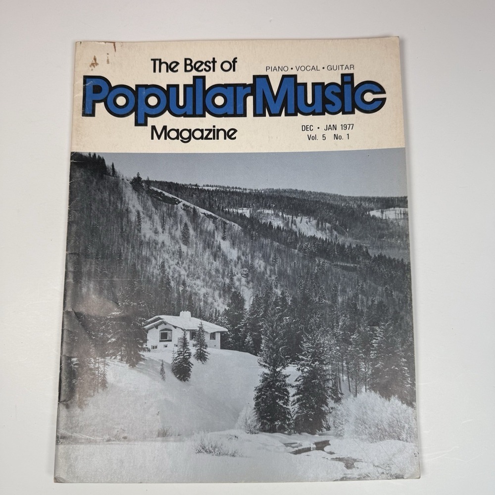 The Best Of Popular Music Magazine Dec Jan 1977 Vol 5 #1 Piano Vocal Guitar Vtg